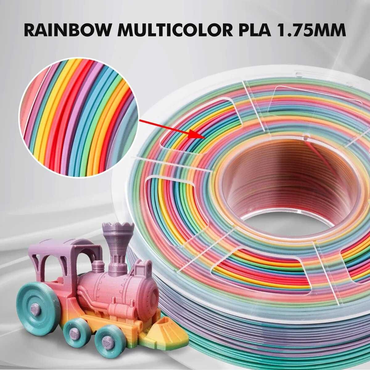 PLA пластик філамент для 3D принтера Jayo 1510171C Rainbow PLA