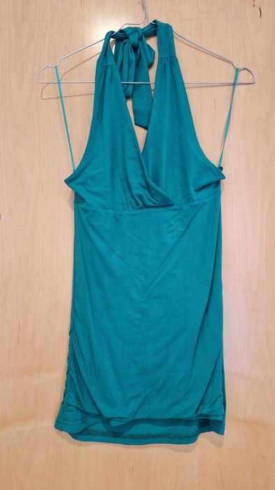 Top sem alças, verde da H&M, tamanho S