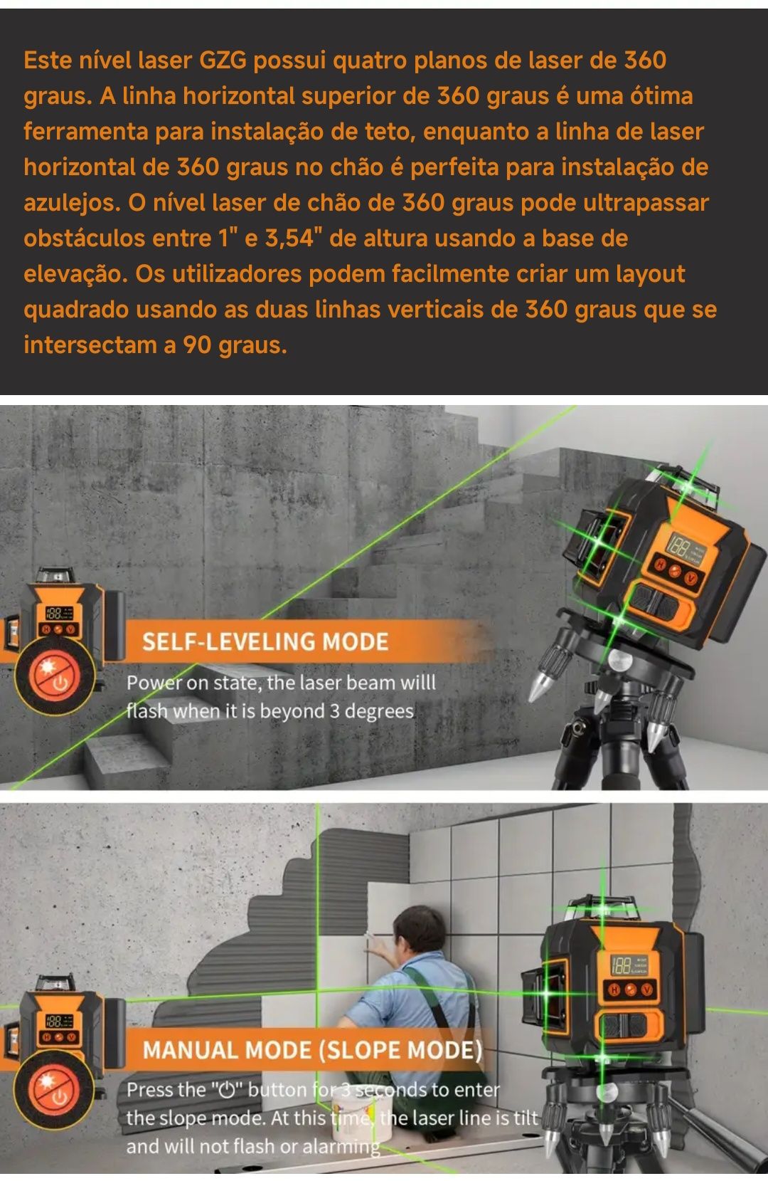 Novo Auto-nivelante Ferramenta :Nível Laser de Linha Cruzada,