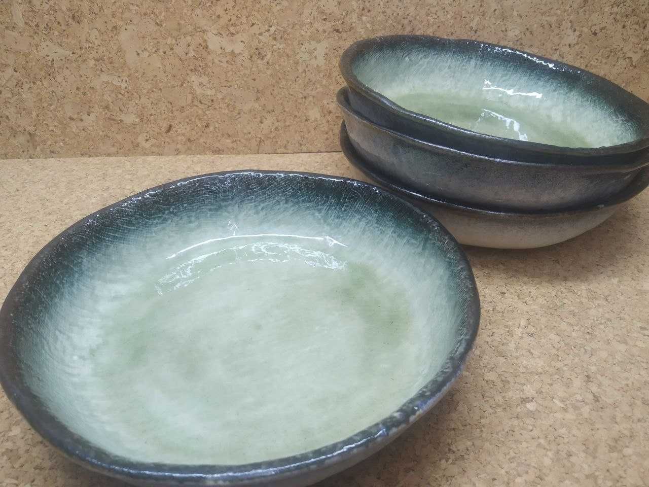 Бирюзовый фарфоровый салатник тарелка тарілка Kutahya Porselen 160 мм