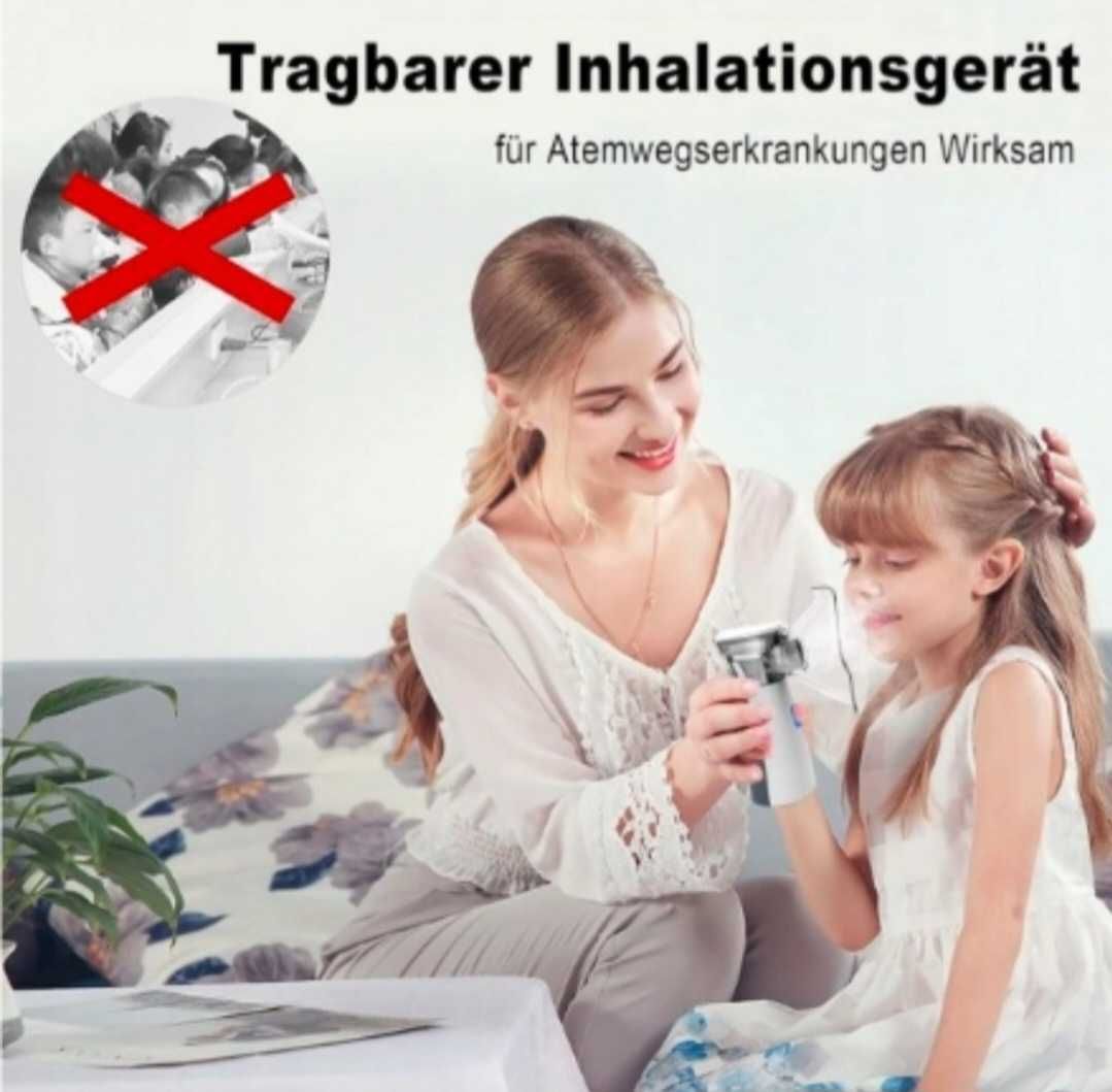 Inhalator nebulizator siateczkowy przenośny dla dzieci dorosłych cichy
