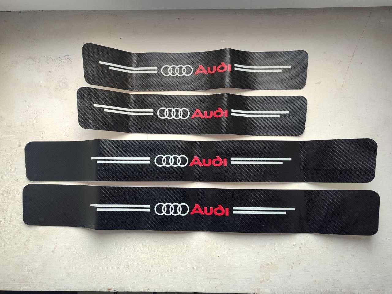 Наклейки на пороги карбонові Audi всі моделі style1
