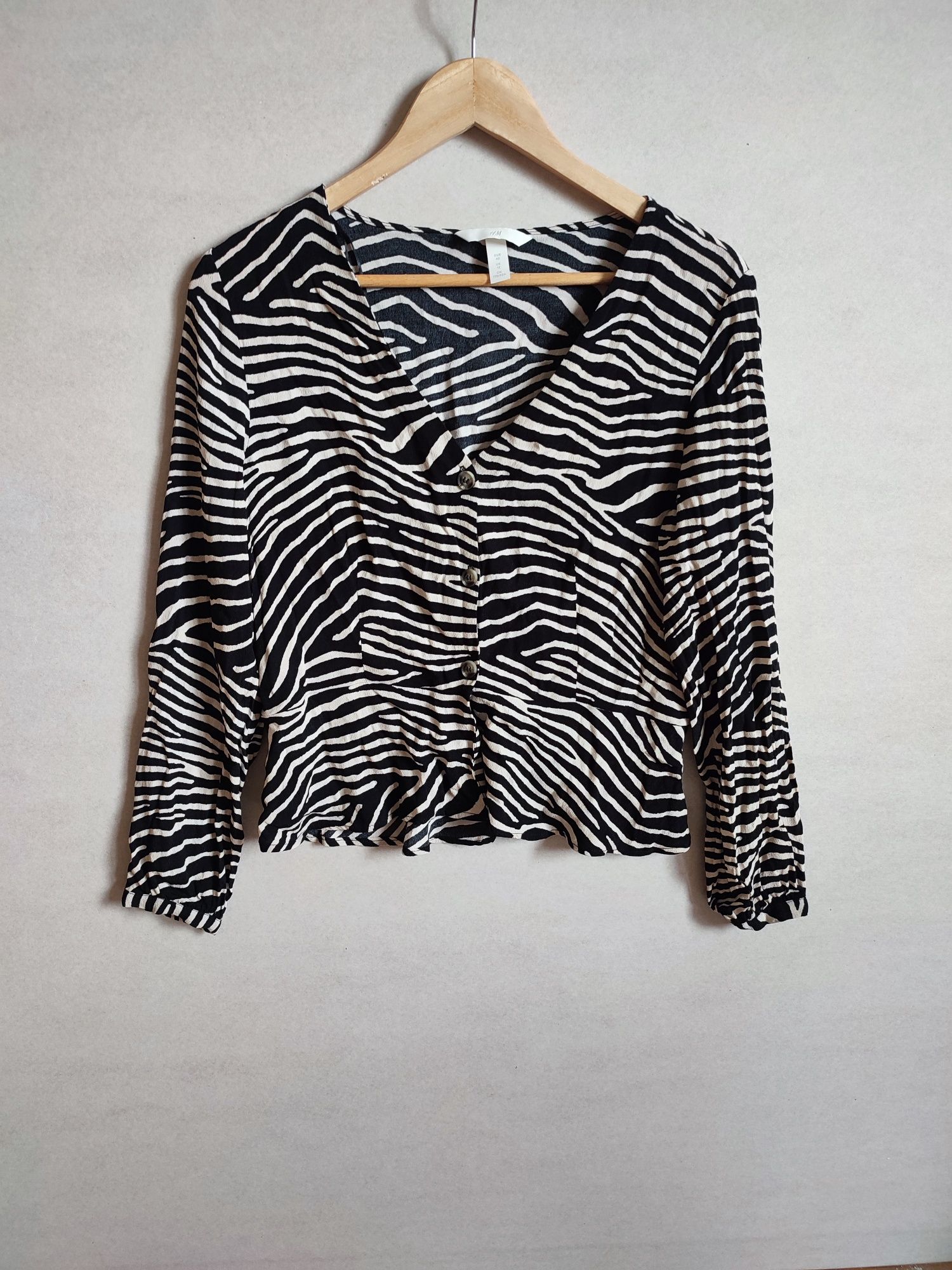 Koszulowa bluzka Zebra H&M