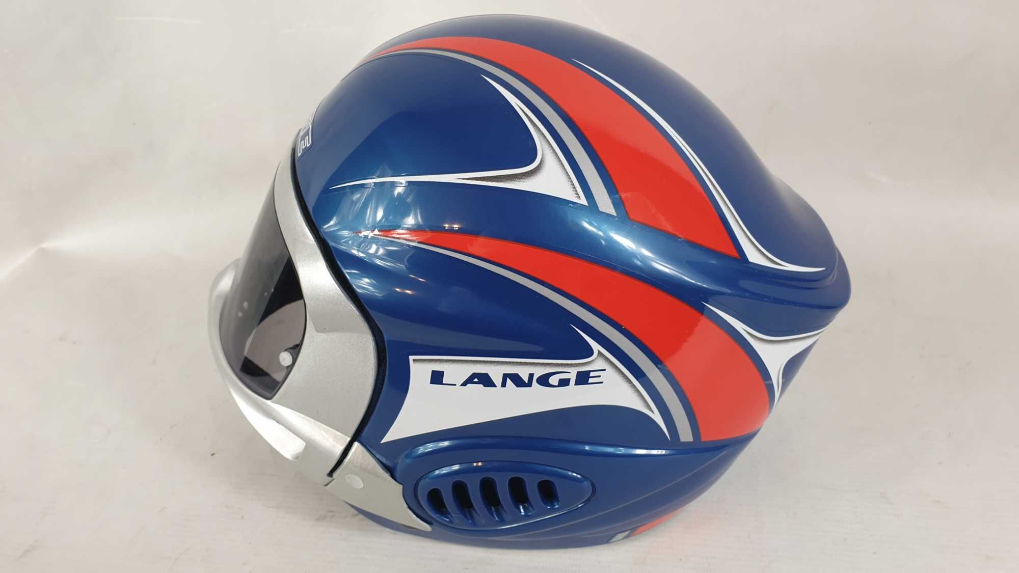 kask narciarski  I LANGE r 52  Z WBUDOWANYMI GOGLAMI