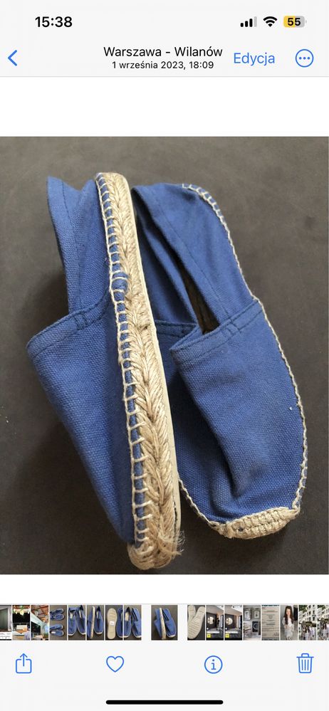 Espadryle dwie sztuki rozmiar 31 i 32 nowe