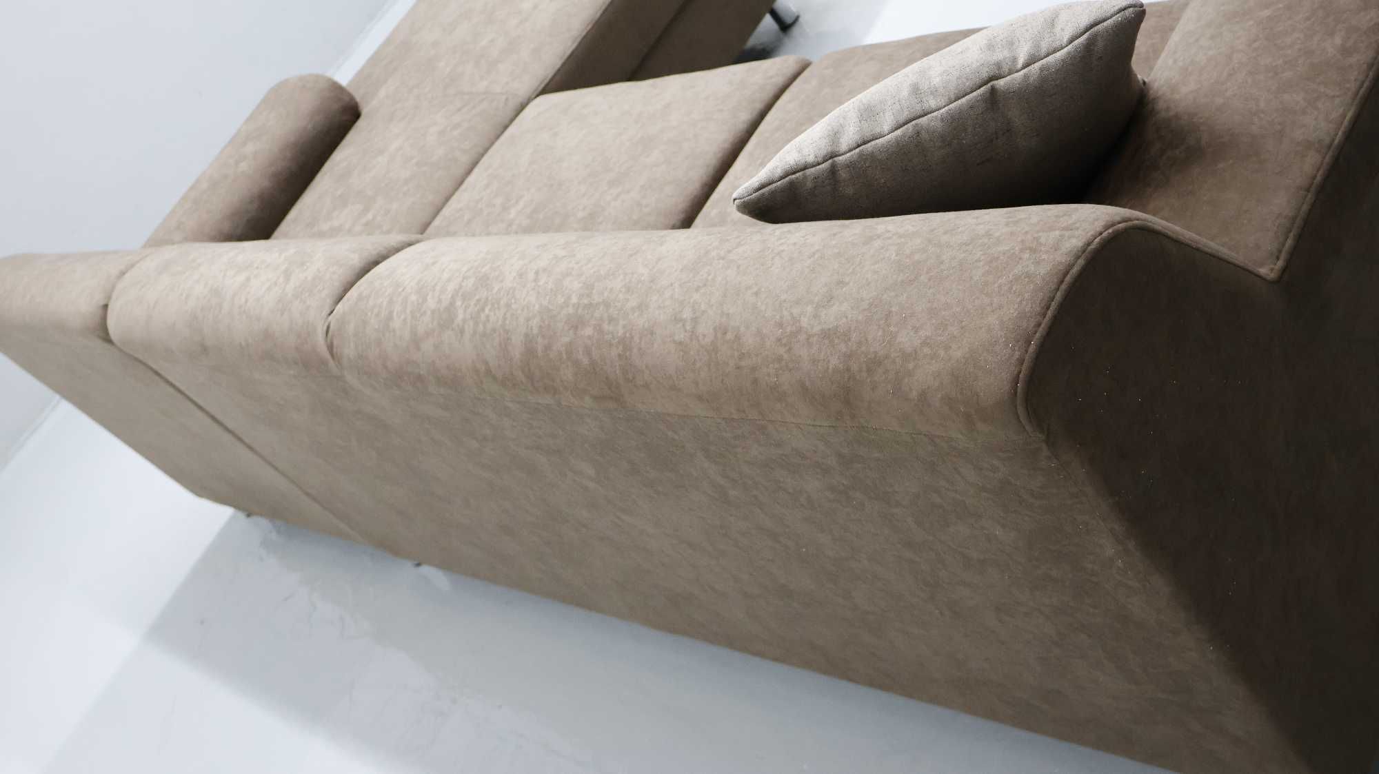 TGB Nowy narożnik funkcjA spania rogówka KANAPa SOFA brązowa tkanina