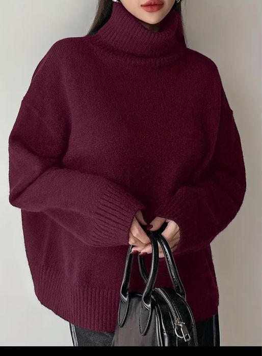 Nowy sweter burgundowy S