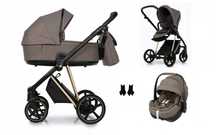 Wózek 3w1 Roan IVI 2.0 Cocoa +Fotel Maxi Cosi rozkładany Pebble360Pro2