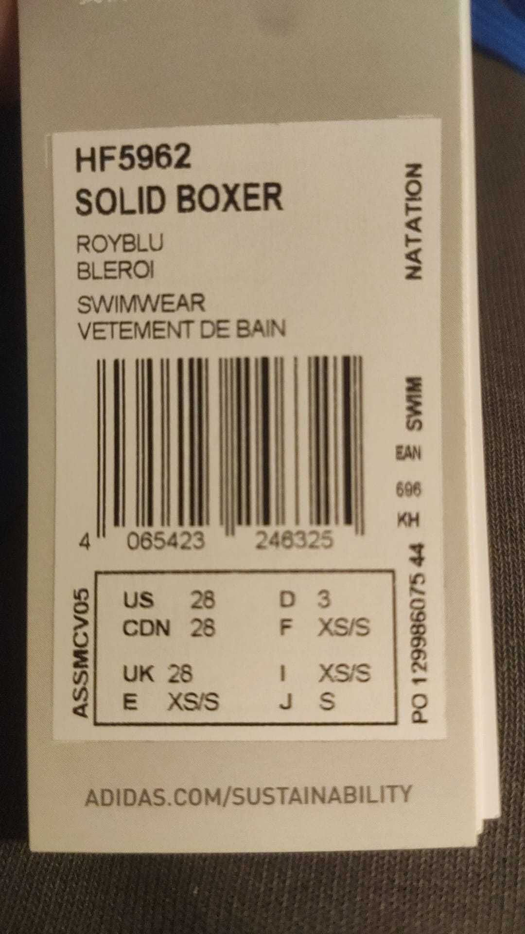 Kąpielówki męskie adidas Solid Swim młodzieżowe  XS