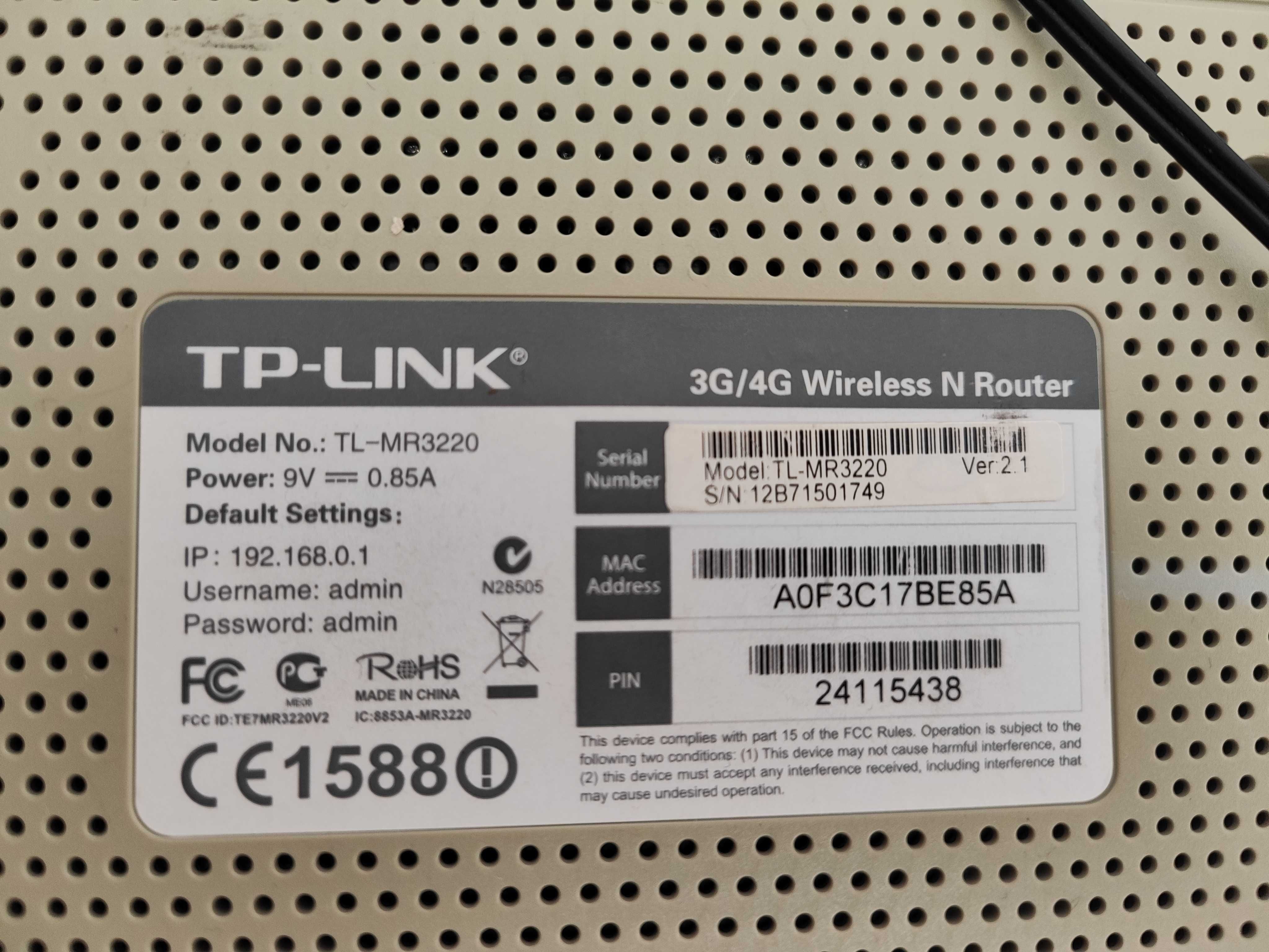 Router 3G/4G TP-Link TL-MR3220