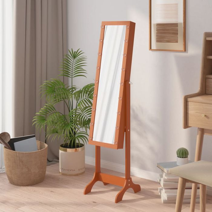 Vidaxl Lustro Stojące Z Led, 34X37X146 Cm