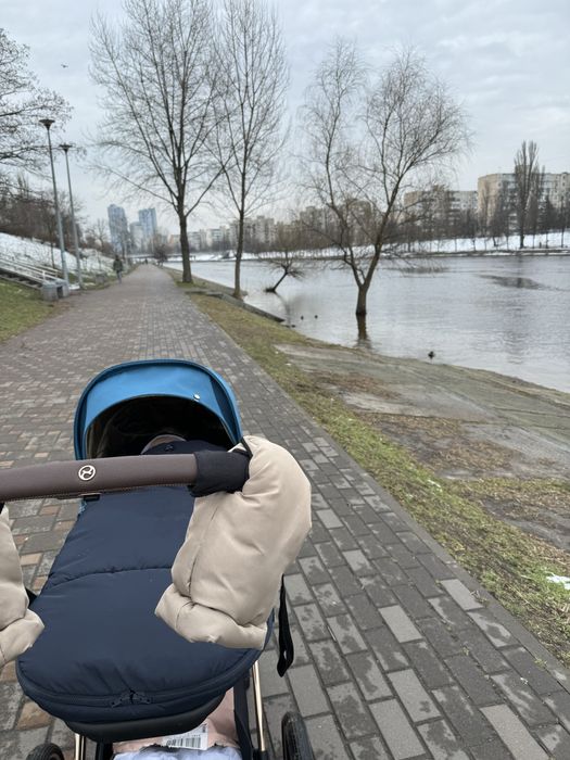 Cybex priam 2 в 1  mountain blue на рамі rosegold 4.0