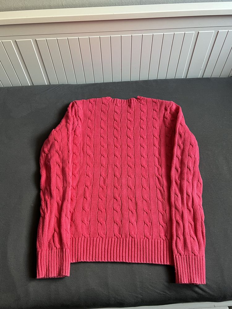 Sweter Warkocz Cable Knit Sweater Polo Ralph Lauren small logo pony