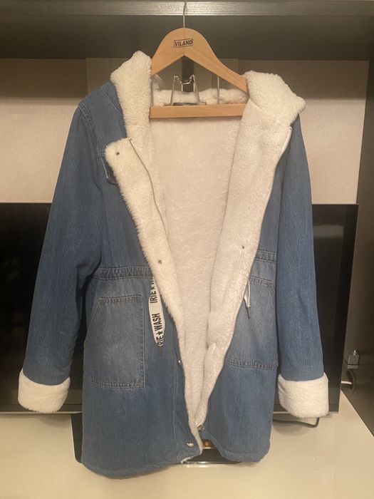 Джинсова куртка на хутрі