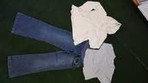 Ubrania ciążowe, spodnie jeansowe, bluza, 9fashion, h&m, M, L
