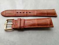 Bracelete pele crocodilo real para relógios de pulso 20mm 100 % novo