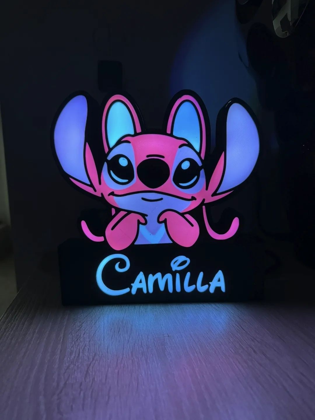 Candeeiro da Angel com Nome Personalizado