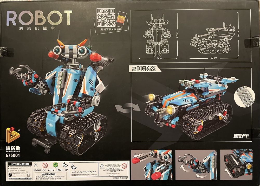 Klocki Panlos 675001 Robot Wall-E/Pojazd Gąsienicowy 701pcs