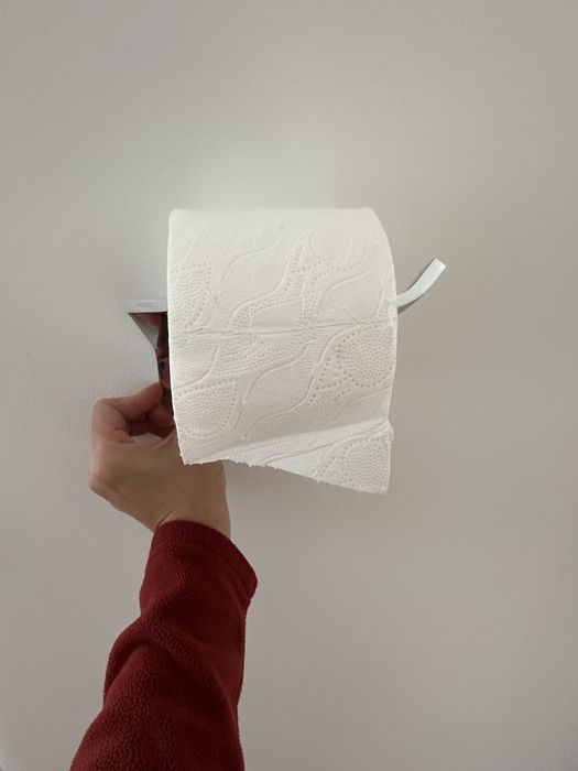 Porta rolo papel higiénico cromado