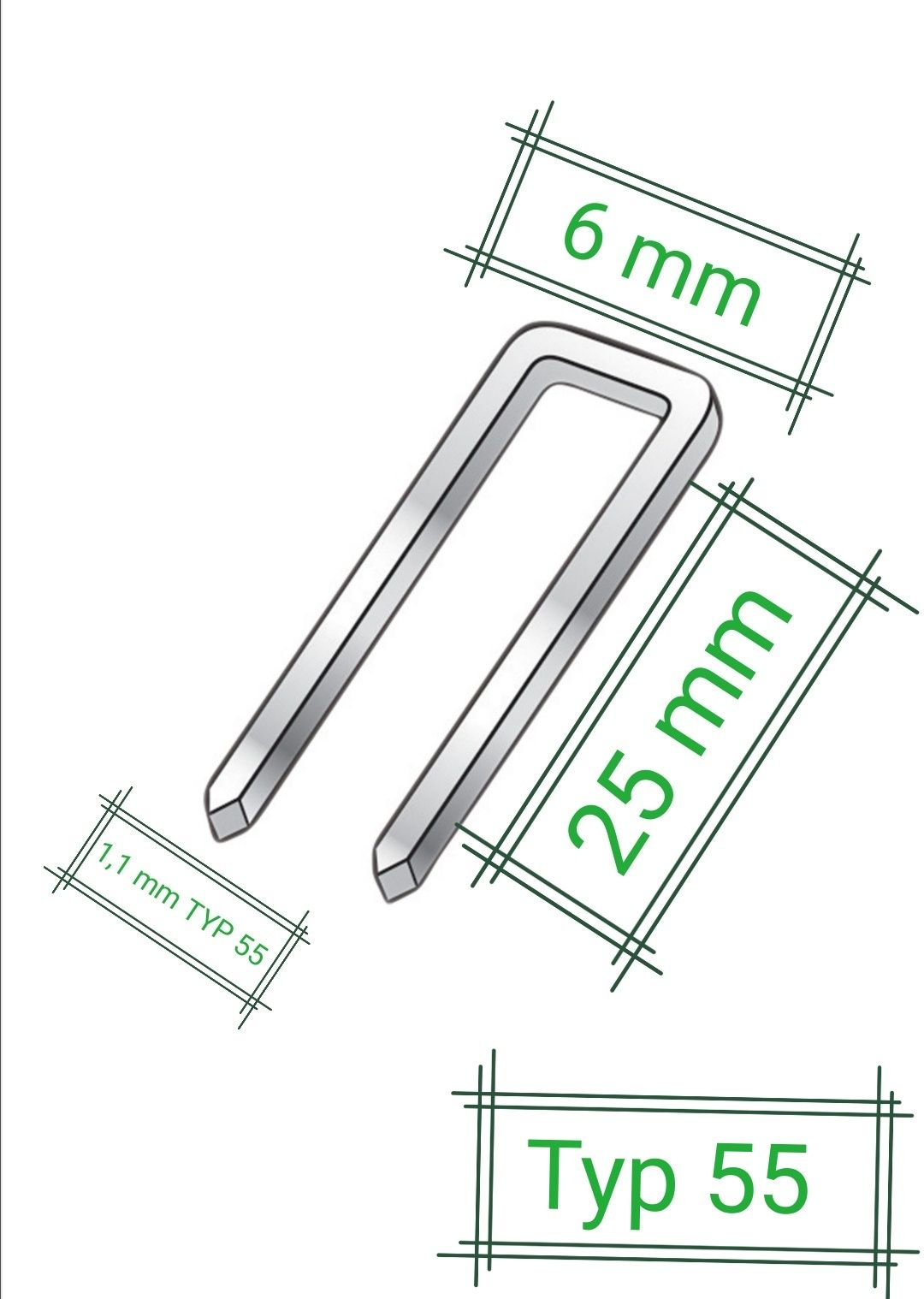 Zszywki TYP 55 25mm do Parkside