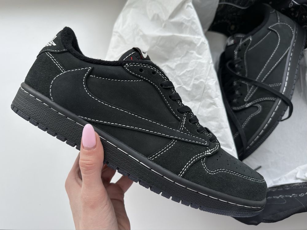 Кросівки Nike Air Jordan 1 Retro Low OG SP Travis Scott Black Phantom