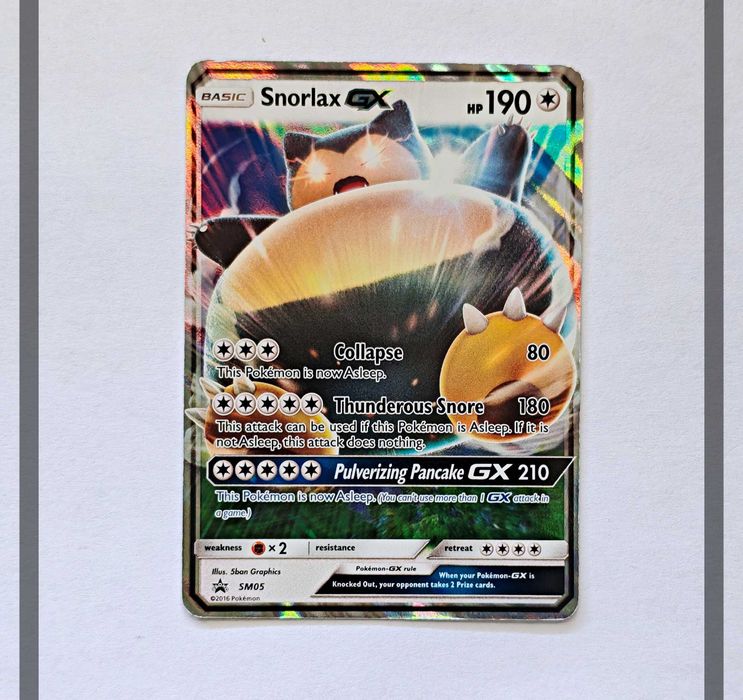 Snorlax Gx SM05 Promo Pokemon ENG-EXC