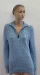 Sweter warkocz 1/4 zip Polo Ralph Lauren roz. S