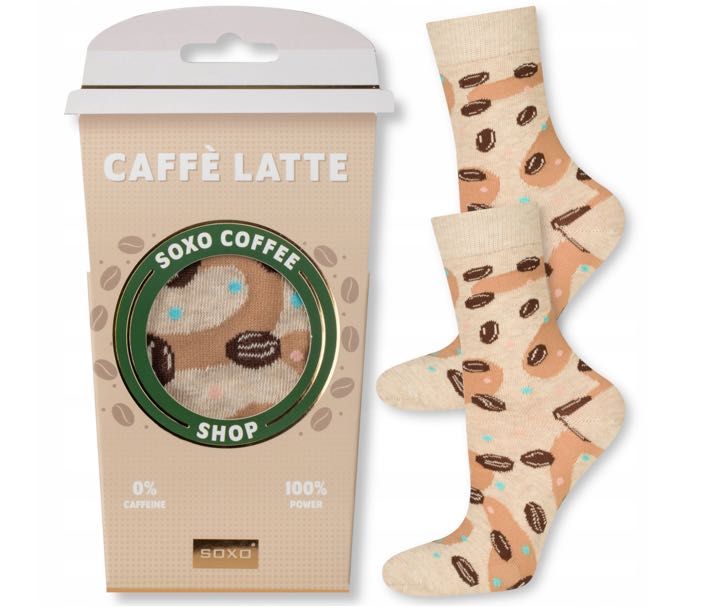 Skarpetki soxo KAWA caffe latte 41-46