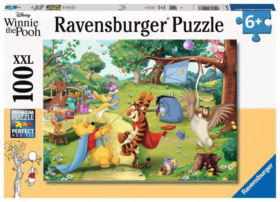 Puzzle XXL 100 elementów. Kubuś Puchatek. Ravensburger
