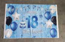 Баннер, фотофон, оформление Happy Birthday 18 year