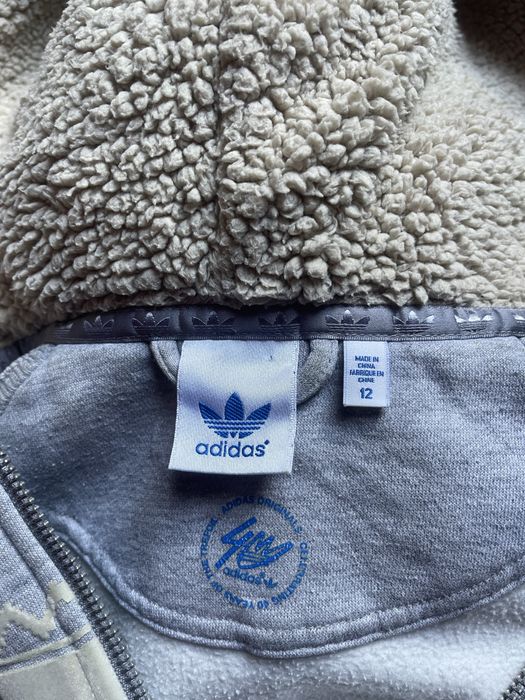 Damska Vintage bluza Adidas z futerkiem