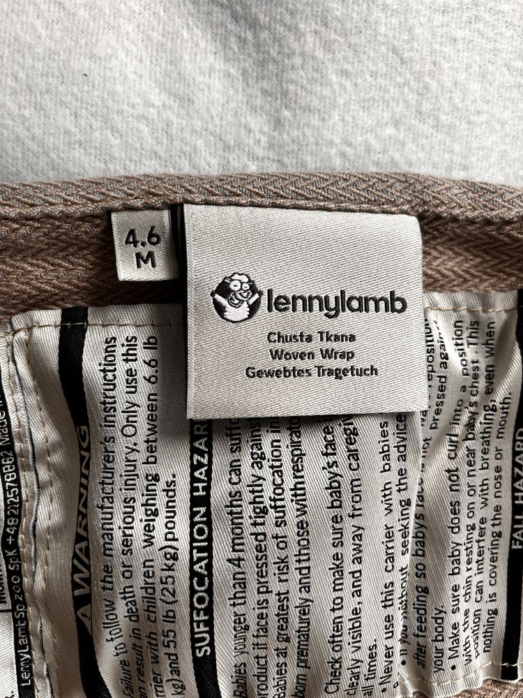 Chusta tkana Lennylamb baby caffe latte