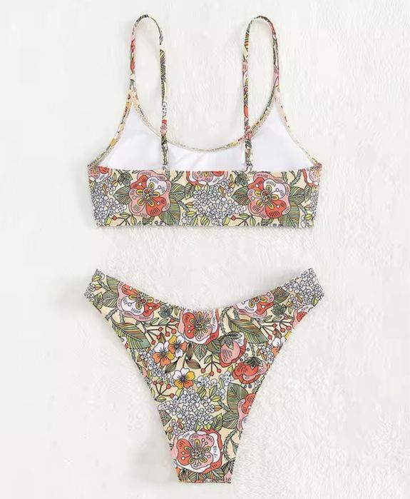 Купальник роздільний квітковий принт / купальник цветочный принт
