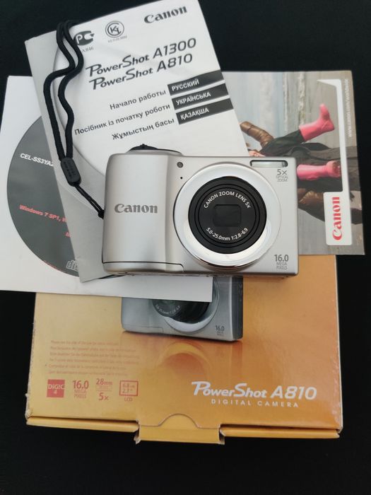 Canon PowerShot A 810 HD Silver Фотоапарат фотокамера