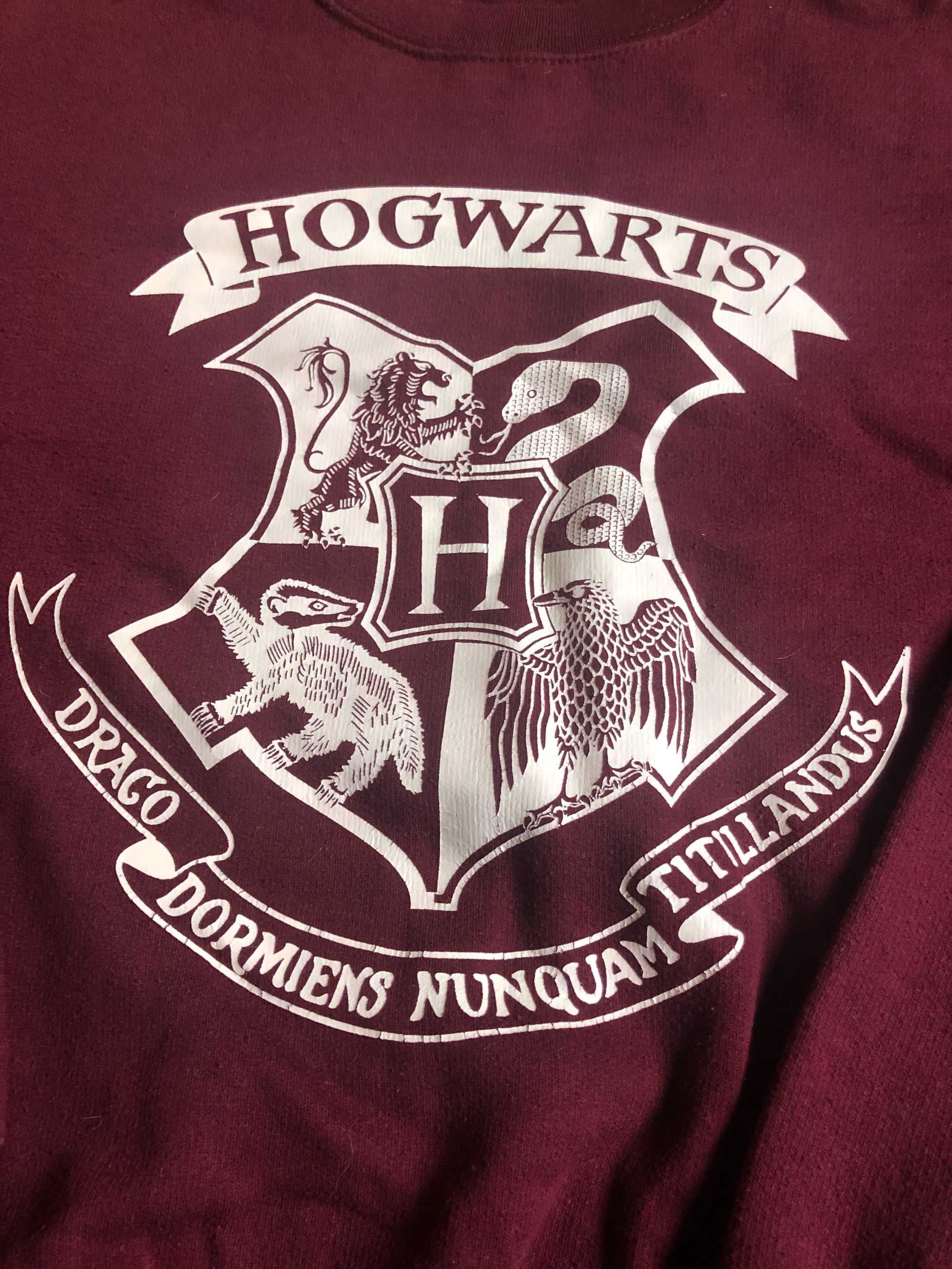 Jack&Terry Harry Potter bordowa bluza oversize Hogwart XS 34 stan BDB