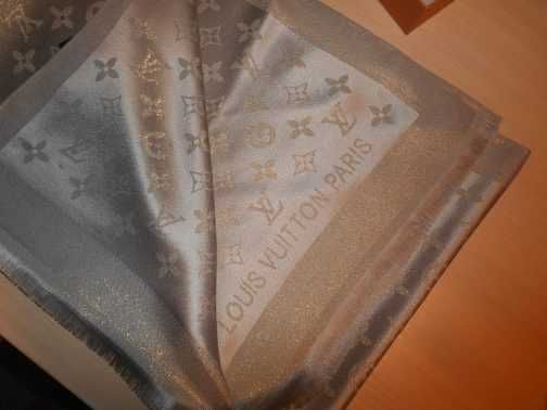 Louis Vuitton, Szal Szalik apaszka damski kasmirowa, Francja 00311