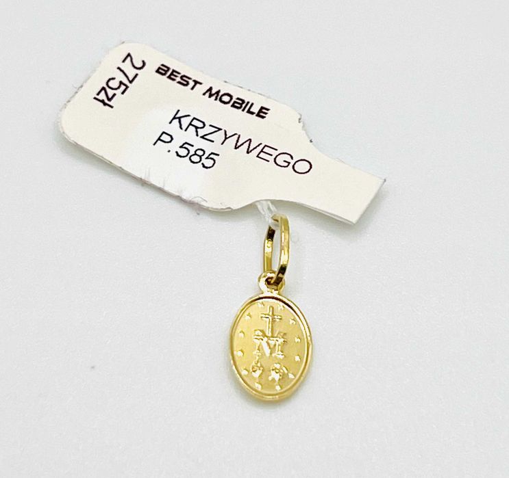 NOWA Złota Zawieszka W. 0.50g, P. 585, NR74 KRZY