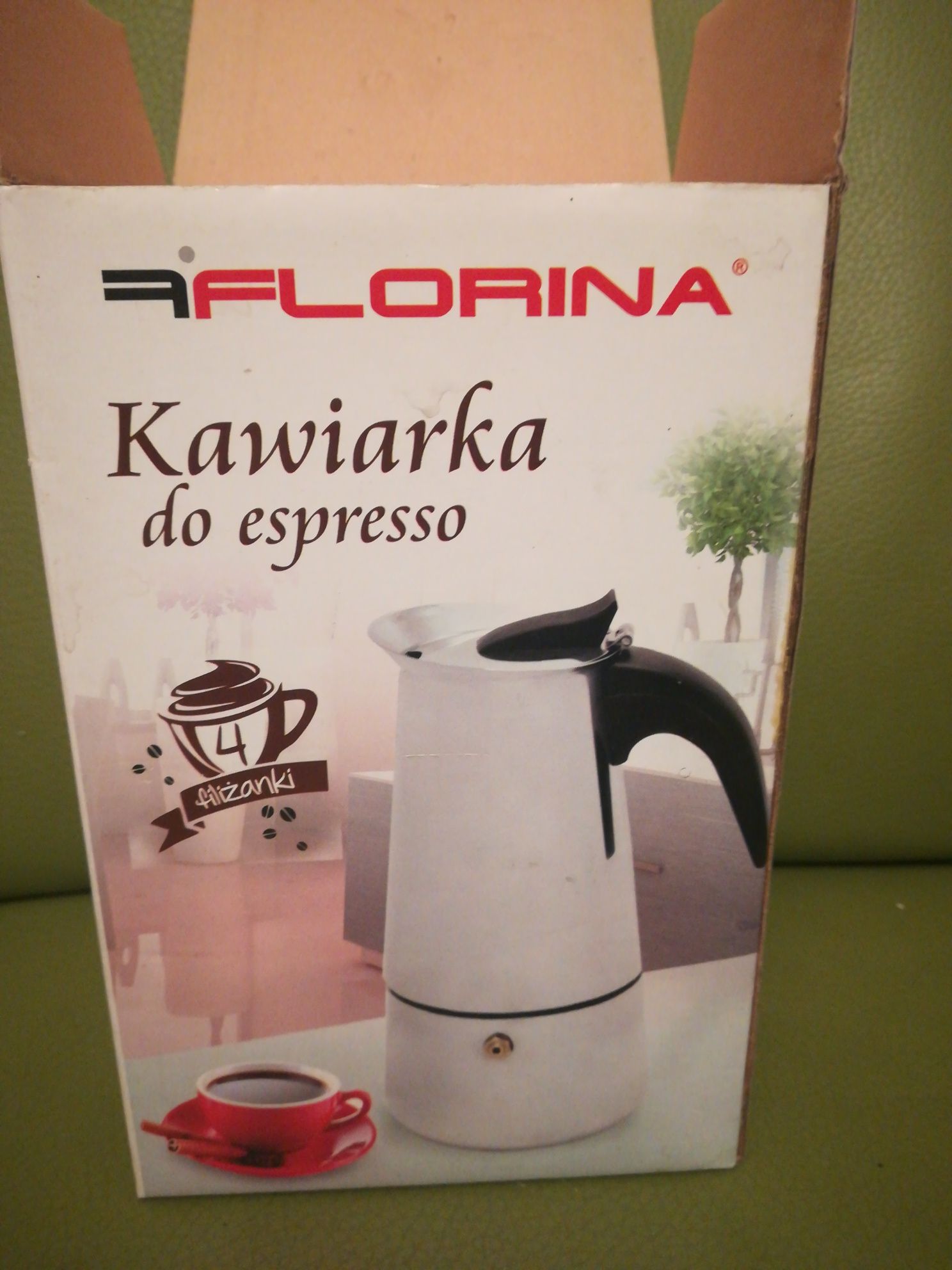 Nowa kawiarka do espresso firmy "Florina" stalowa