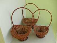 Conjunto de 3 Cestos Artesanais em Verga