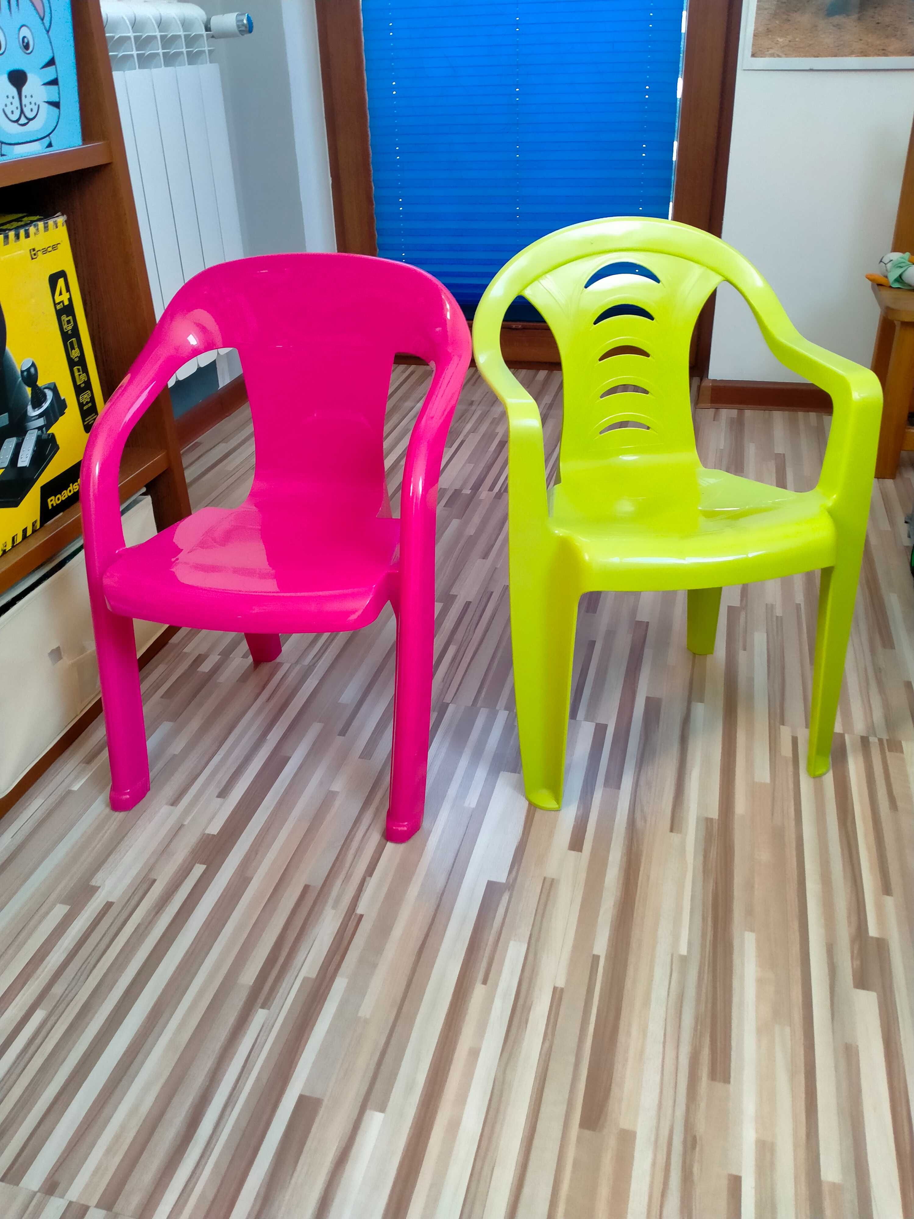 Krzesełka plastikowe dziecięce 2szt.