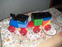 Comboio madeira puzzle
