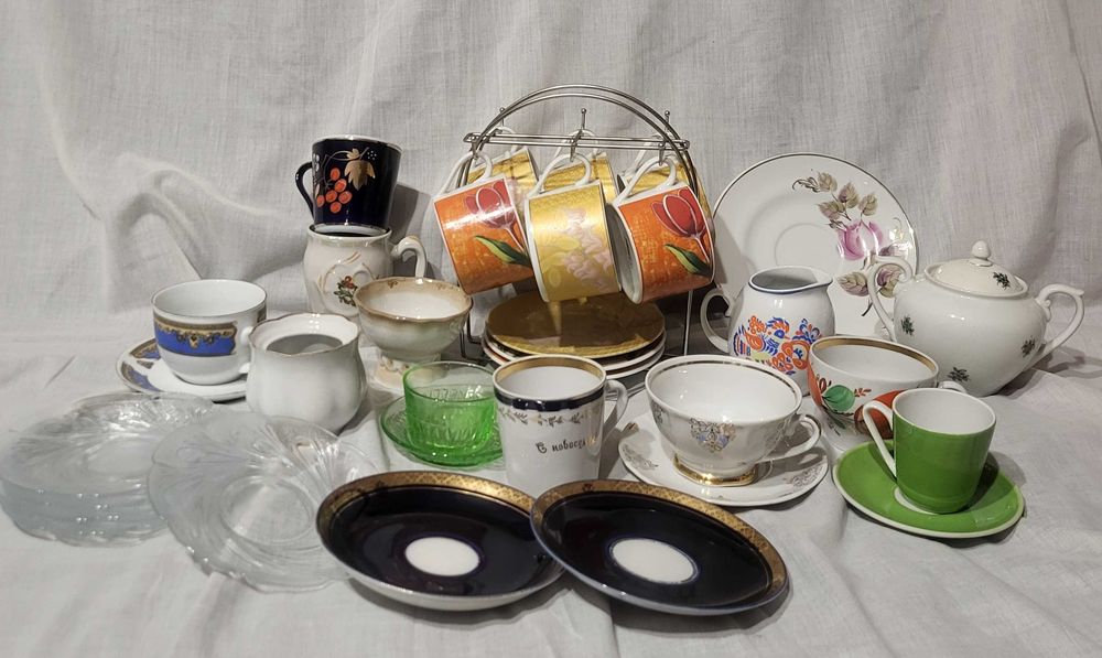 Посуд чашки блюдця фарфор ссср