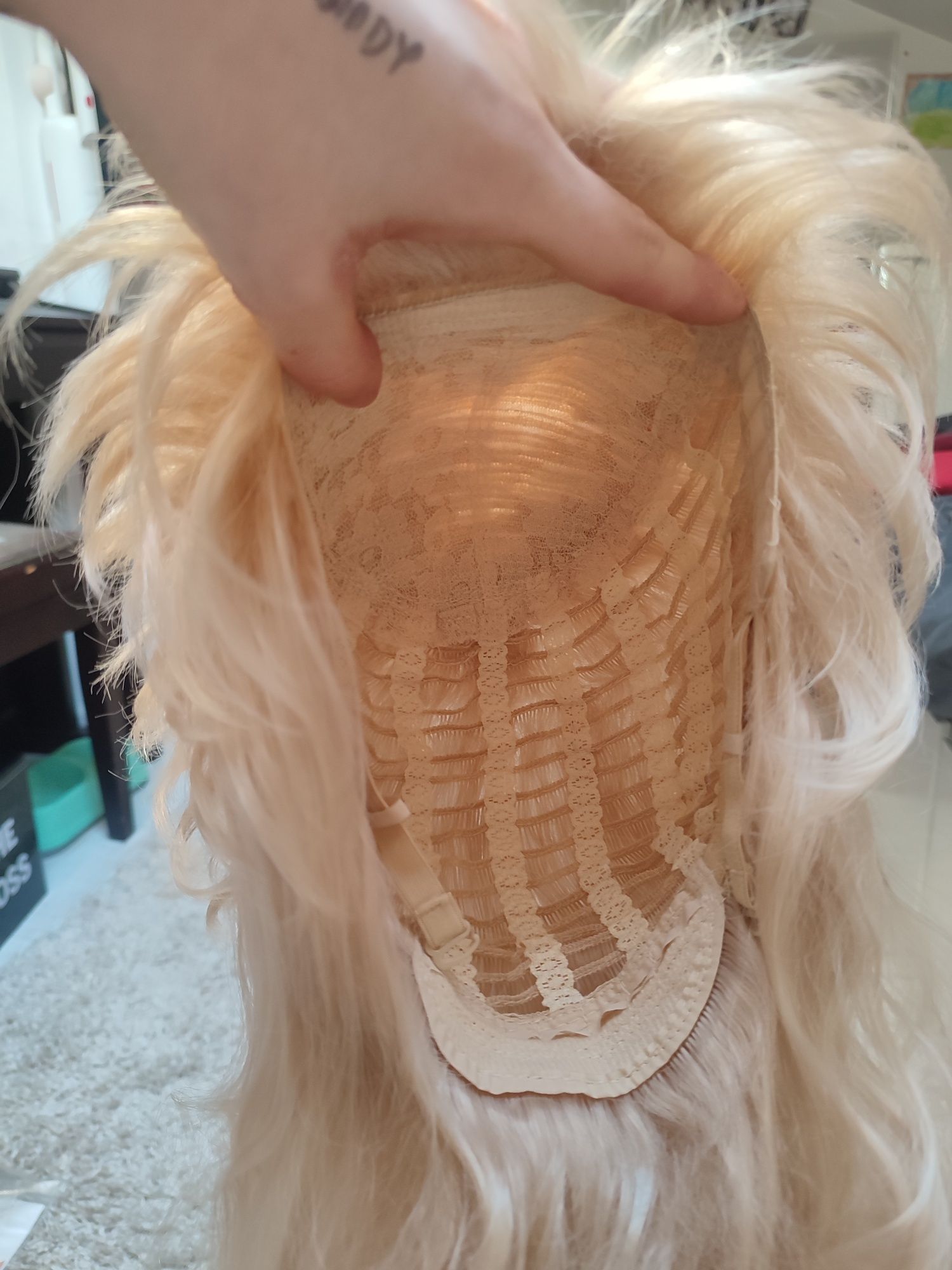 Peruka retro blond krótka uniseks rock WIG