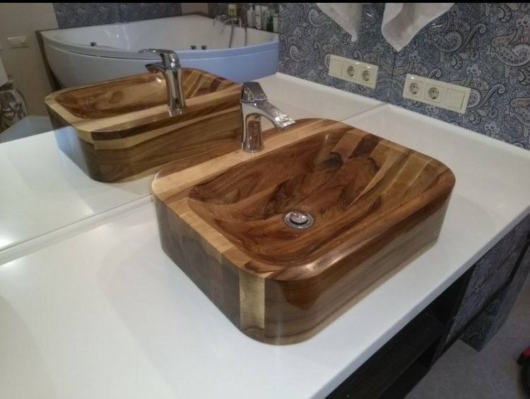 Ремонт фасадов мебели дверей мойка из дерева раковина мийка з дерева