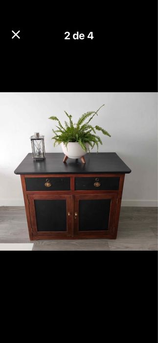 Movel madeira com arrumação
