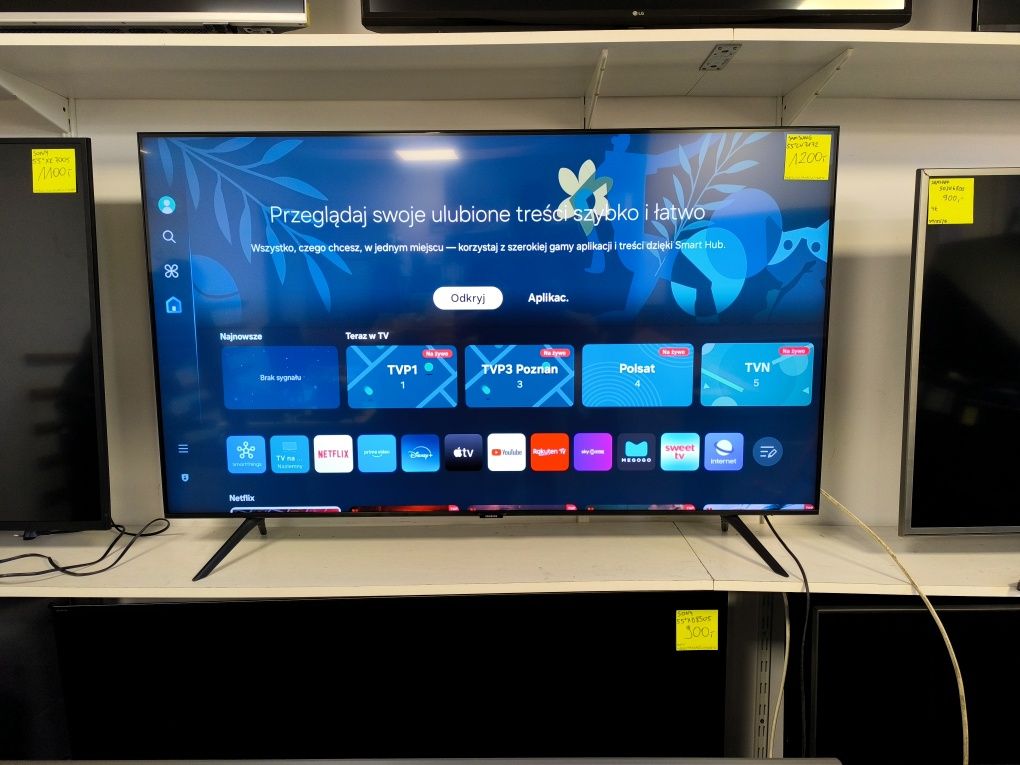 Samsung 55 cali 4k UHD hdr Smart WiFi DVB-T2 55CU7172 gw3m telewizor