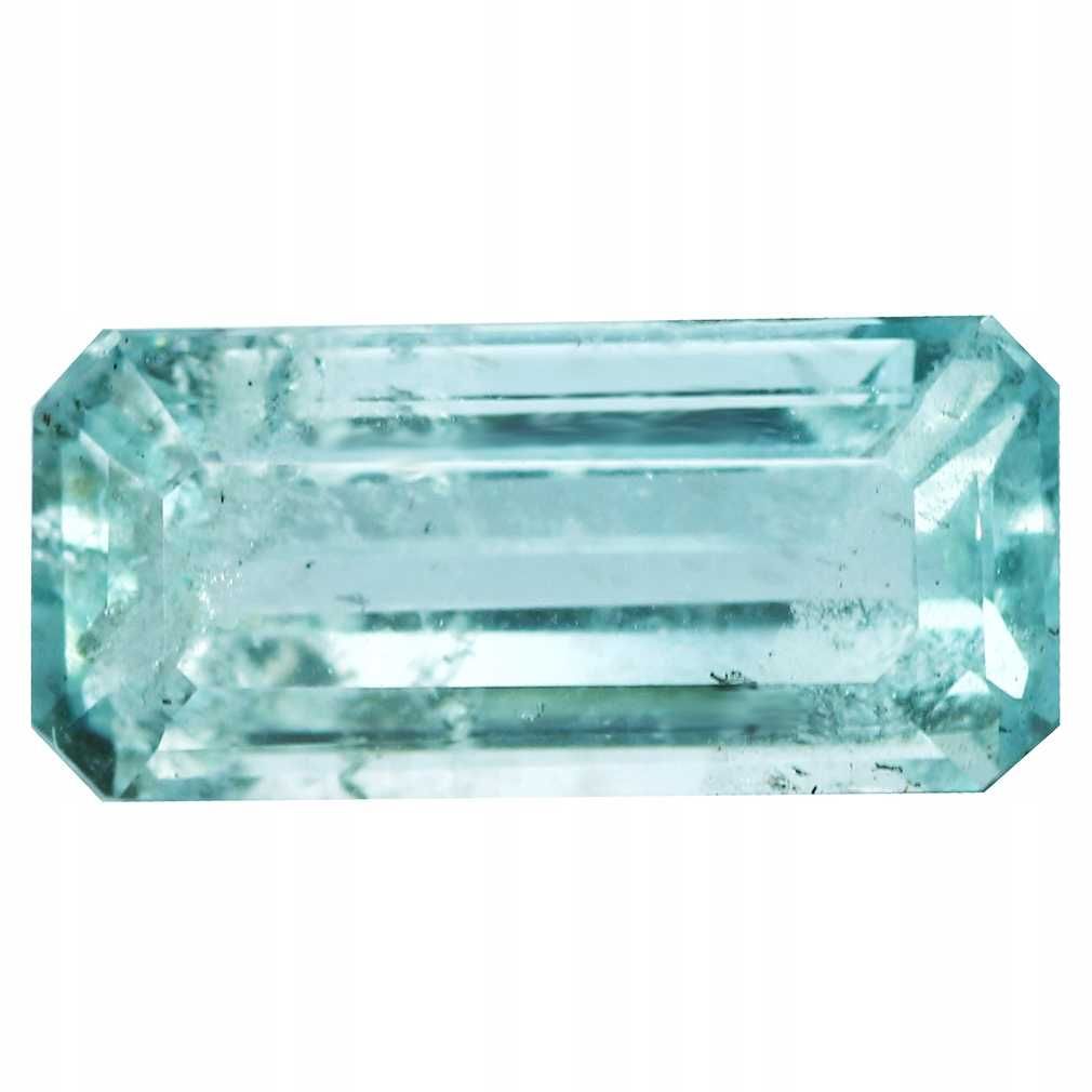 AKWAMARYN na złoty pierścionek - 1.73 ct. octagon , szmaragdowy WIDEO