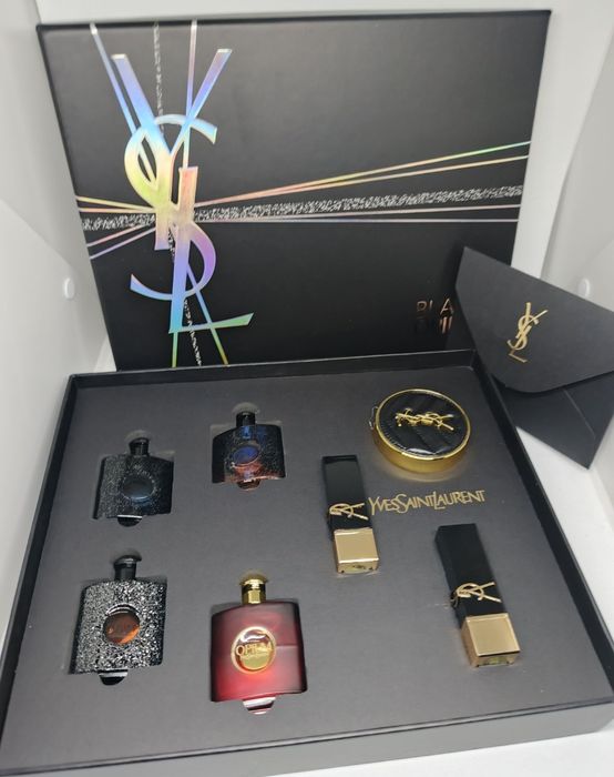 Ekskluzywny zestaw YSL – nowe mini perfumy + 2 pomadki + podkład cushi