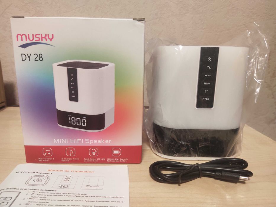 Блютуз Колонка 5в1 Ночник Плеер Белый Шум