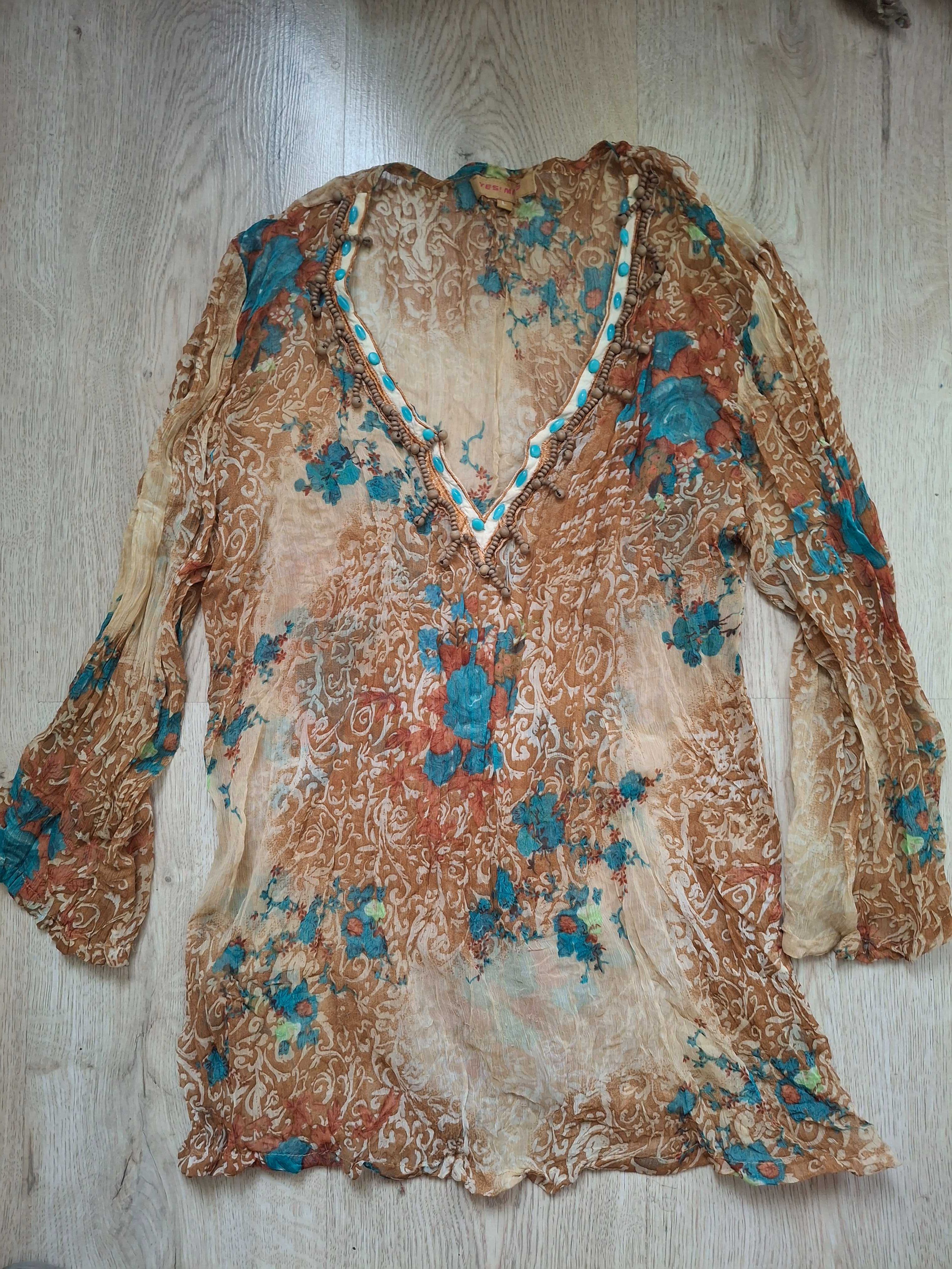 Bluzka boho indyjska z żorżety